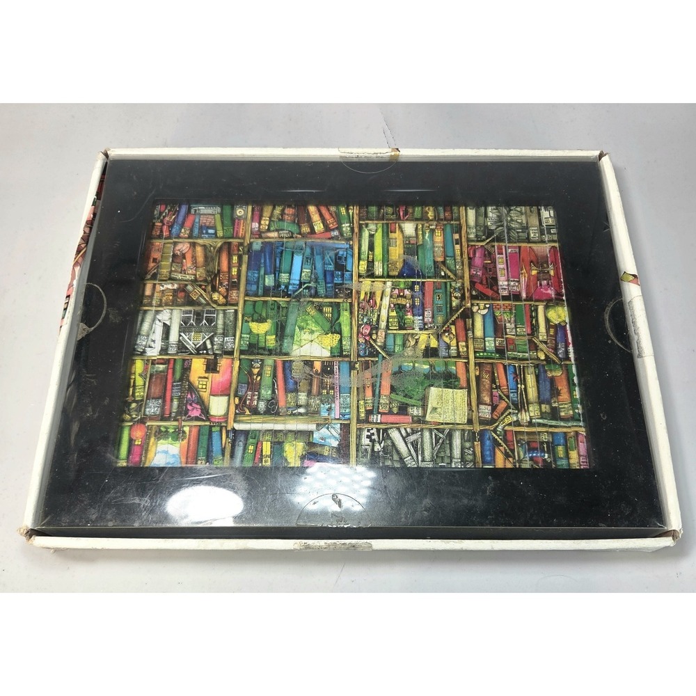 Puzzle STIX Double Sided Wooden Puzzle NYC Times Square Las Vegas Strip w/ Frame - Picture 3 of 5